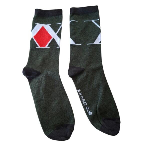 Japan Anime Hunter X Hunter  Symbol Size 6/5-11 (Fabric Sock Unisex) Green - Picture 2 of 4
